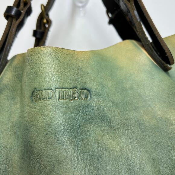 Old Trend Island Mini Tote in Green Leather Crossbody Bag Purse Handbag - Picture 2 of 10